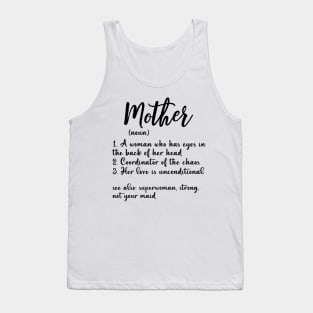 Mother Definition A Woman Who Has Eyes In The Back Of Her Head Shirt Tank Top